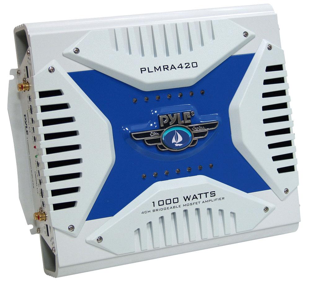 PYLE PLMRA420 4 Channel 1000 Watt Waterproof Marine MOSFET Amplifier 