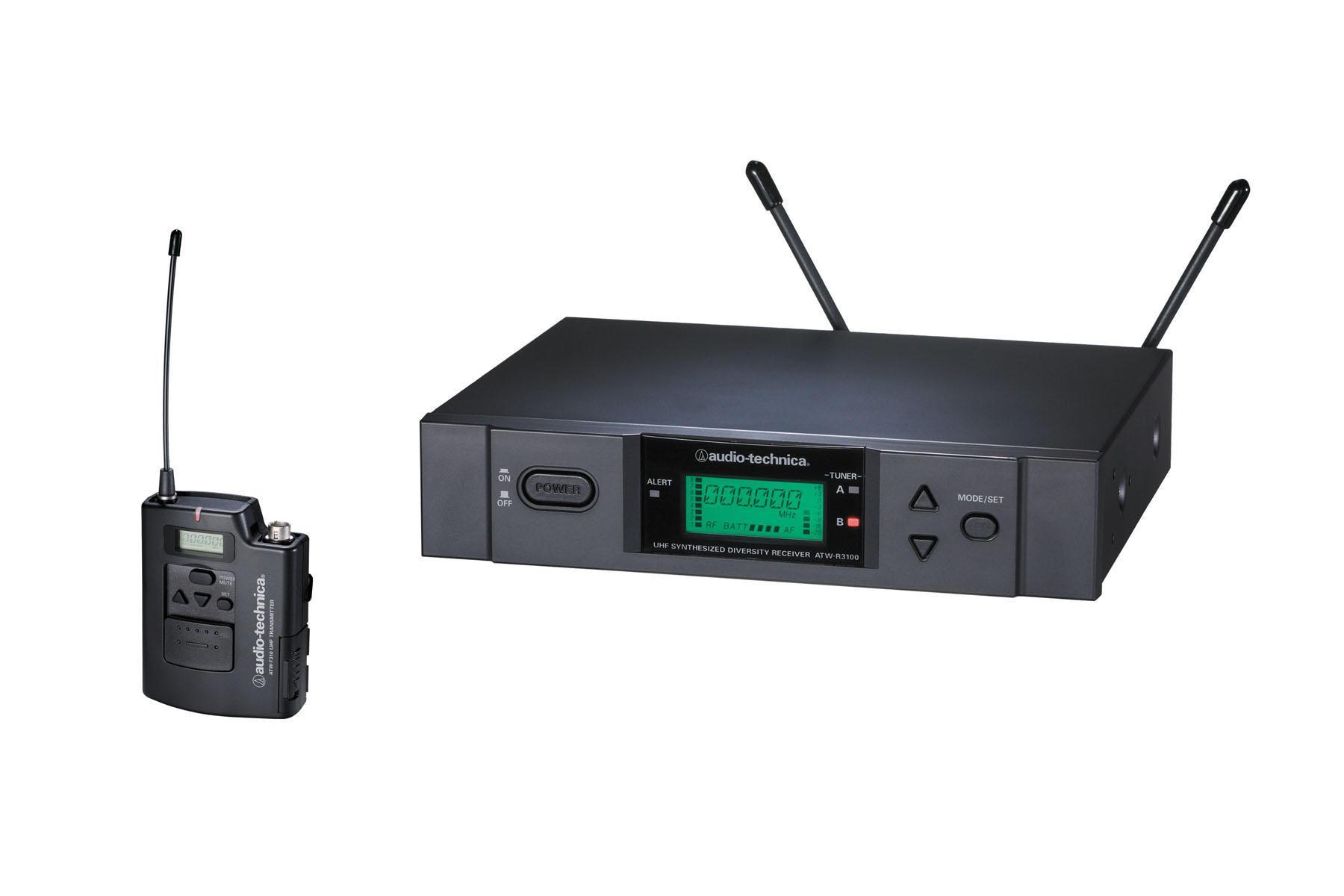 Audio-Technica ATW-3110 Wireless Body-Pack System - Includes: ATW-R310 Receiver and ATW-T310 UniPak Transmitter (No Mic) (Band D - 655.500 MHz - 680.375 MHz)