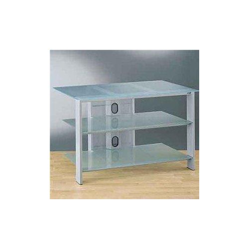 Bello Avs4212t Multipurpose A/v Stand - Steel, Glass - Metallic Silver 