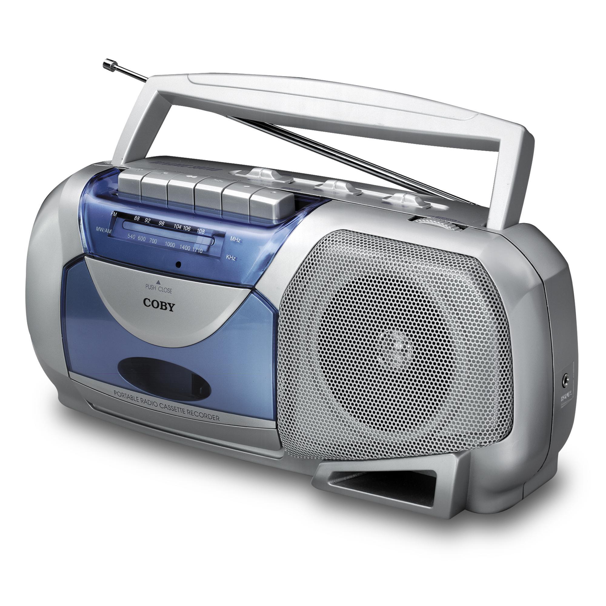 COBY-CX144A Portable AM/FM Cassette Player/Recorder