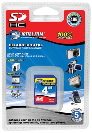 Digicom Film SD4GB 4GB Secure Digital Memory Card