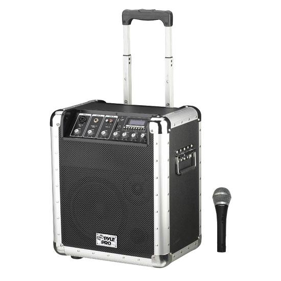 Pyle PCMX260MB Battery Powered Portable PA System w/USB/SD/MP3 Inputs(Microphone Included)