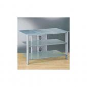 Bello Avs4212t Multipurpose A/v Stand - Steel, Glass - Metallic Silver 