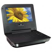 GPX GPX-PD708BK Portable DVD Player With Built-in Battery And Remote Control