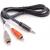 CMR203 Hosa Technology Stereo Mini (3.5mm) Male to 2 RCA Male Y-Cable - 3'