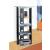 Bello At2567 Audio Tower, 5 Fixed Clear Glass Shelves Cble Mgm 